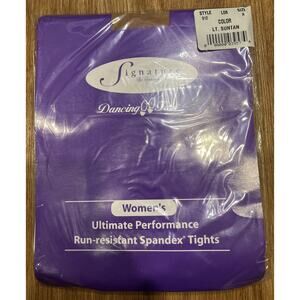 NEW Dancing Fair Women's Ultimate Performance Tights 910 Lt Suntan Size A